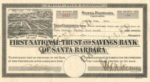 First National Trust and Savings Bank of Santa Barbara